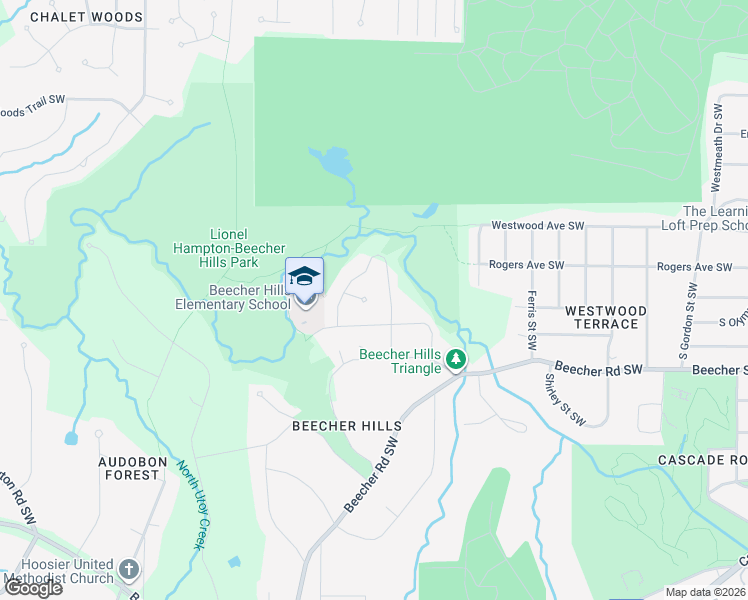 map of restaurants, bars, coffee shops, grocery stores, and more near 1012 Fleetwood Circle Southwest in Atlanta