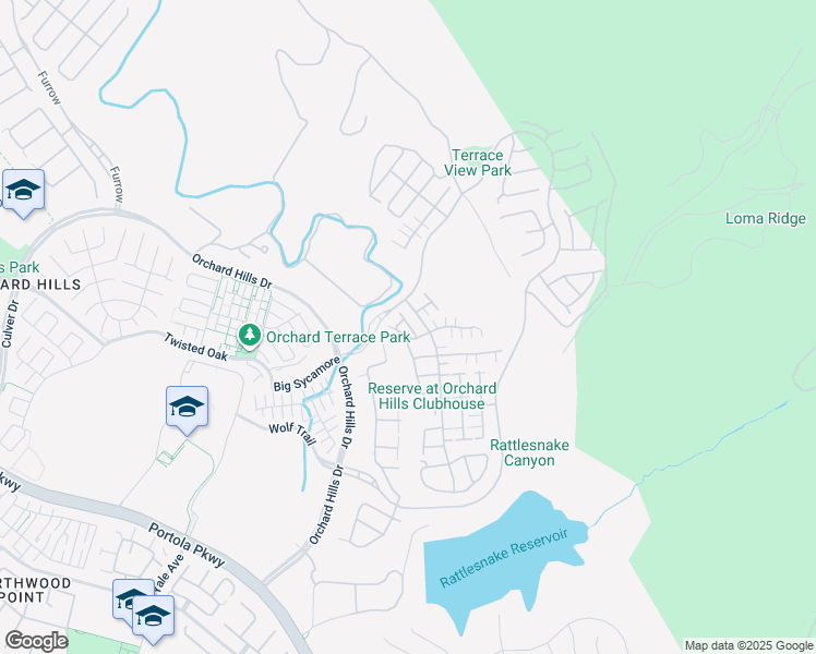 map of restaurants, bars, coffee shops, grocery stores, and more near Viano in Irvine