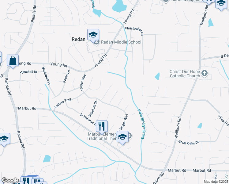 map of restaurants, bars, coffee shops, grocery stores, and more near 1829 Herringbone Hollow in Lithonia