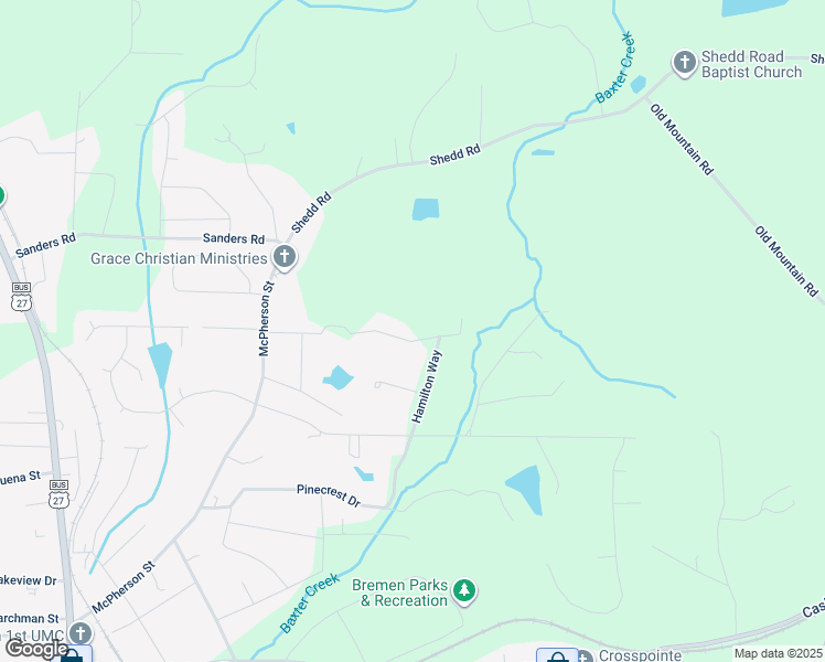 map of restaurants, bars, coffee shops, grocery stores, and more near 114 Hamilton Circle in Bremen