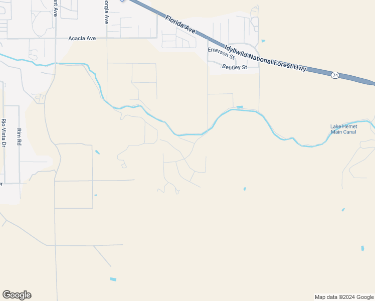 map of restaurants, bars, coffee shops, grocery stores, and more near 26565 Valle Heights Road in Hemet
