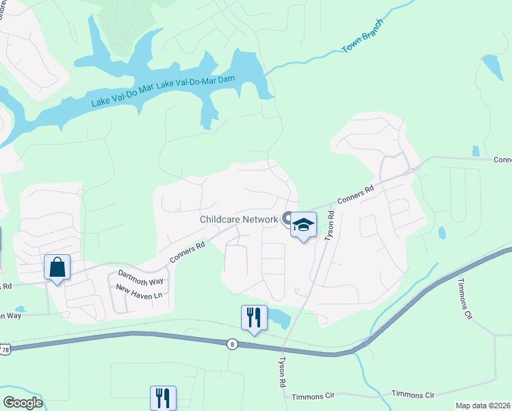 map of restaurants, bars, coffee shops, grocery stores, and more near 108 Fountain Oak in Villa Rica