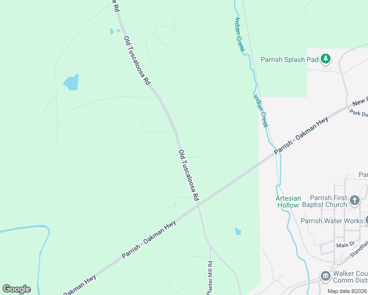 map of restaurants, bars, coffee shops, grocery stores, and more near 9711 Old Tuscaloosa Road in Parrish