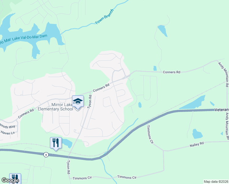 map of restaurants, bars, coffee shops, grocery stores, and more near 3008 Summer Breeze Drive in Villa Rica