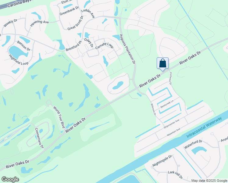 map of restaurants, bars, coffee shops, grocery stores, and more near 131 Augusta Plantation Drive in Myrtle Beach