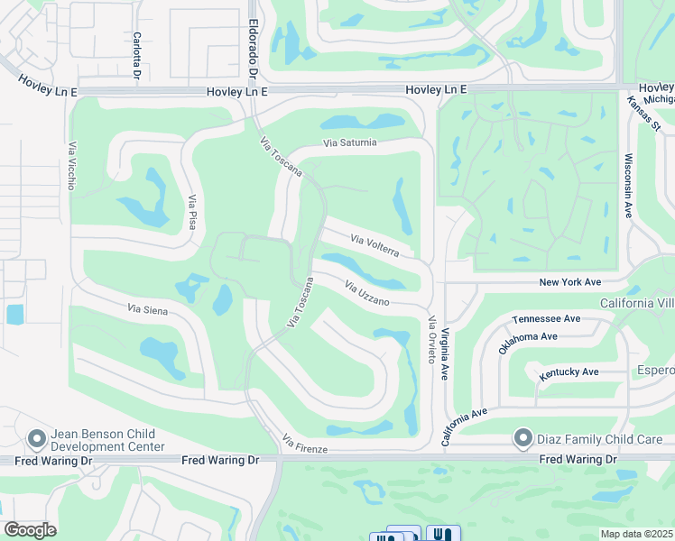 map of restaurants, bars, coffee shops, grocery stores, and more near 76194 Via Uzzano in Indian Wells
