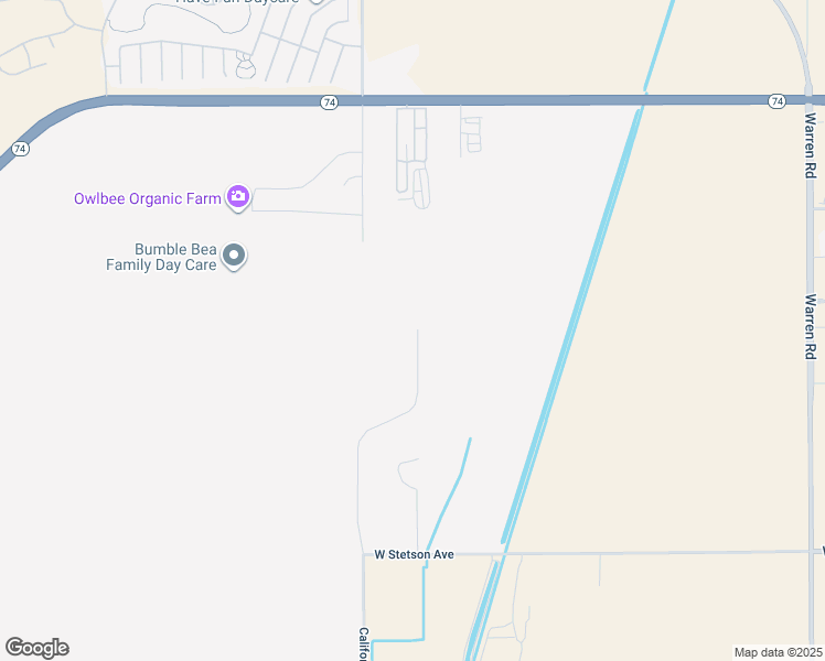 map of restaurants, bars, coffee shops, grocery stores, and more near 26543 California Avenue in Hemet