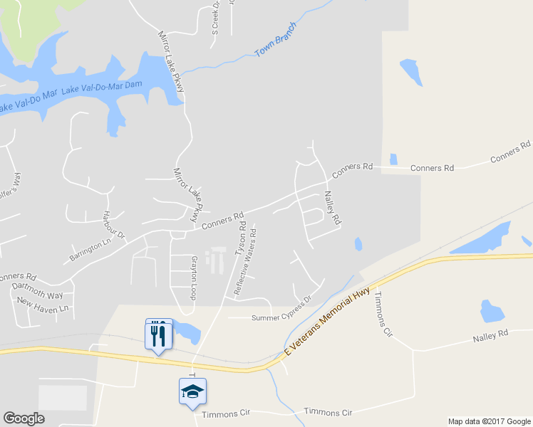 map of restaurants, bars, coffee shops, grocery stores, and more near 1024 Rolling Meadows Road in Villa Rica