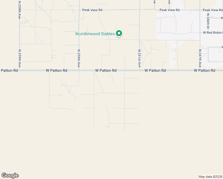 map of restaurants, bars, coffee shops, grocery stores, and more near 25234 West Blue Sky Drive in Wittmann