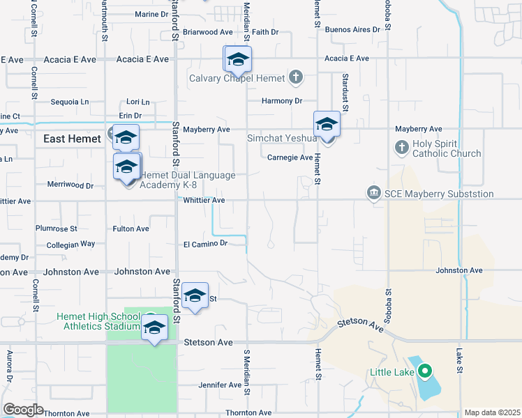 map of restaurants, bars, coffee shops, grocery stores, and more near 26555 Lore Heights Court in Hemet