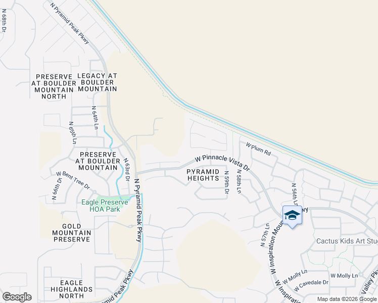map of restaurants, bars, coffee shops, grocery stores, and more near 27802 North 60th Lane in Phoenix