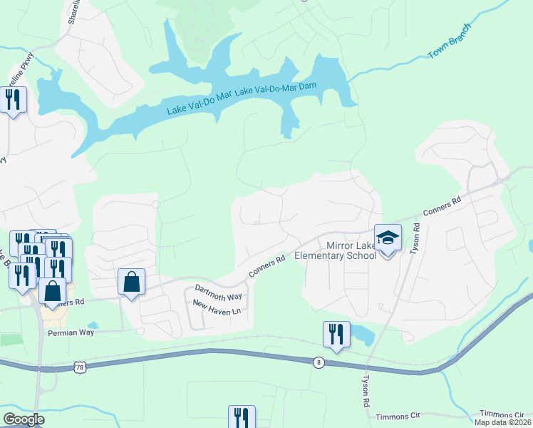 map of restaurants, bars, coffee shops, grocery stores, and more near 6002 Oakbrook Court in Villa Rica