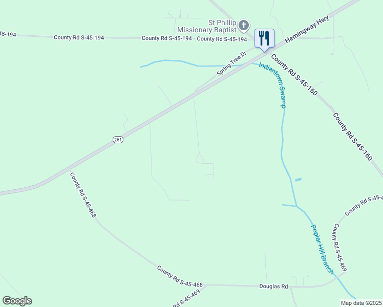 map of restaurants, bars, coffee shops, grocery stores, and more near 122 Wymans Road in Hemingway