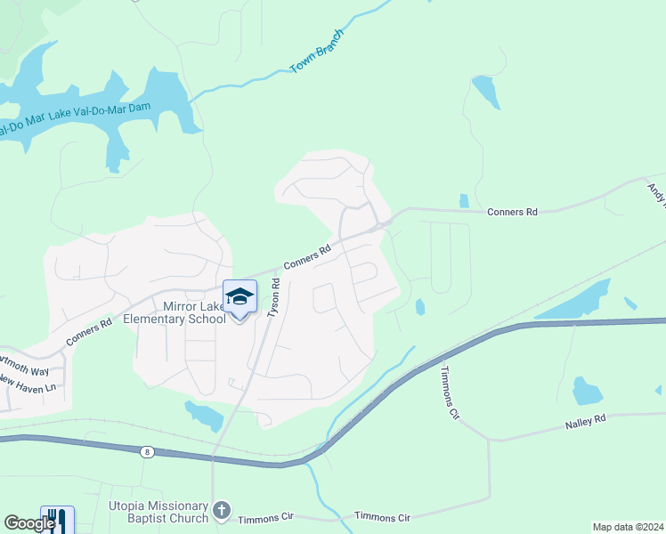 map of restaurants, bars, coffee shops, grocery stores, and more near 1003 Rolling Meadows Road in Villa Rica