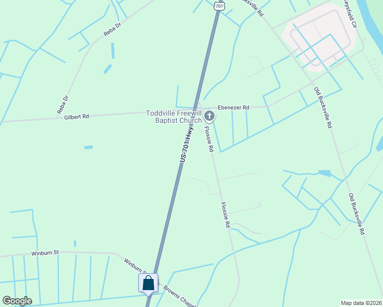 map of restaurants, bars, coffee shops, grocery stores, and more near 6025 U.S. 701 in Conway