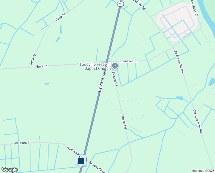 map of restaurants, bars, coffee shops, grocery stores, and more near 6025 U.S. 701 in Conway