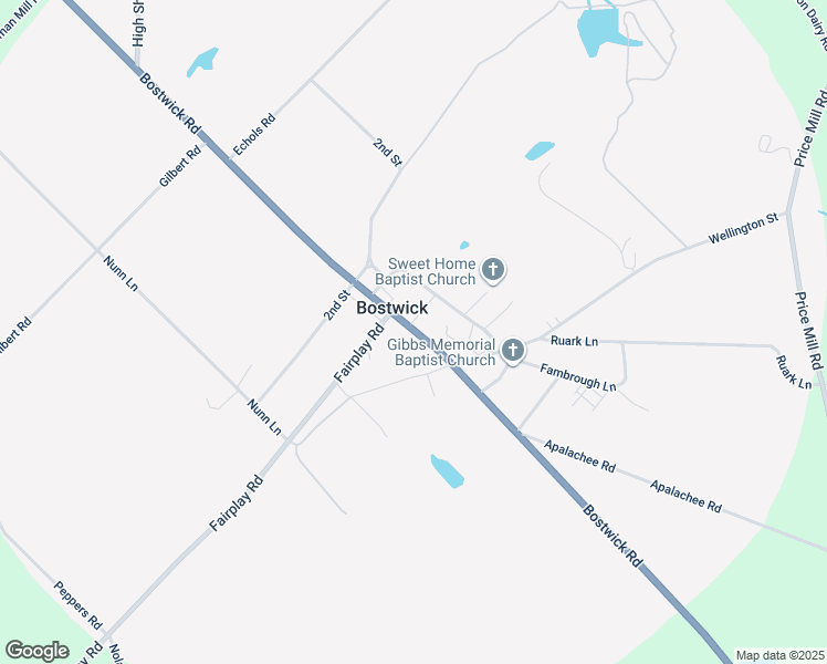 map of restaurants, bars, coffee shops, grocery stores, and more near in Bostwick