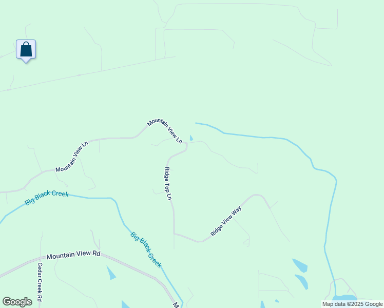 map of restaurants, bars, coffee shops, grocery stores, and more near 45 Ridge Top Lane in Springville
