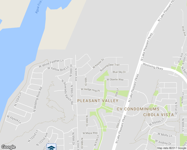 map of restaurants, bars, coffee shops, grocery stores, and more near 9756 Running Deer Trail in Peoria