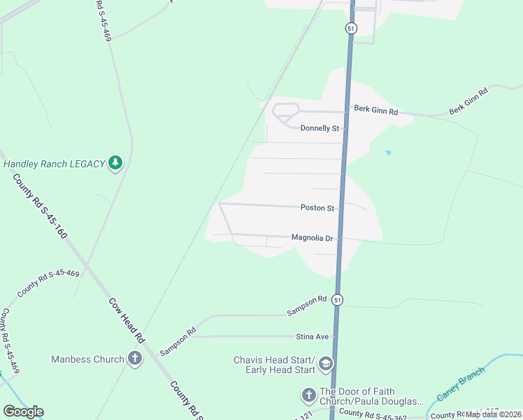 map of restaurants, bars, coffee shops, grocery stores, and more near 111 Poston Street in Hemingway