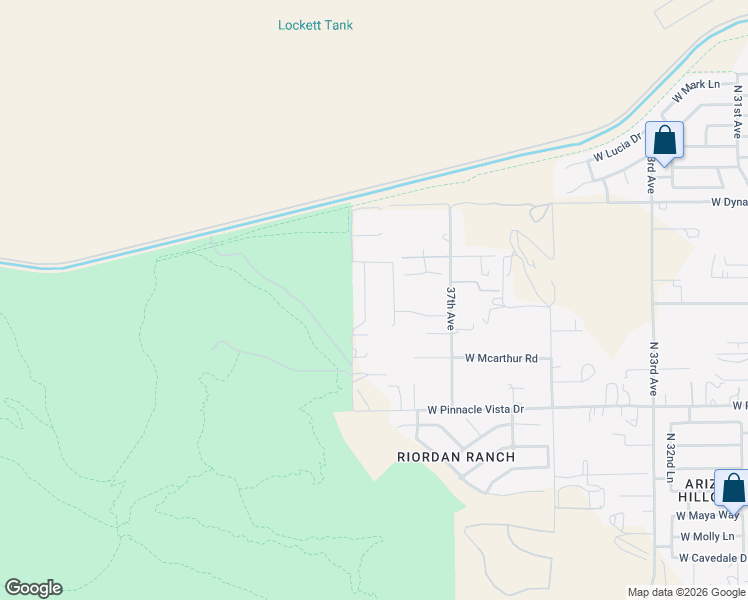 map of restaurants, bars, coffee shops, grocery stores, and more near 27639 North 39th Avenue in Phoenix