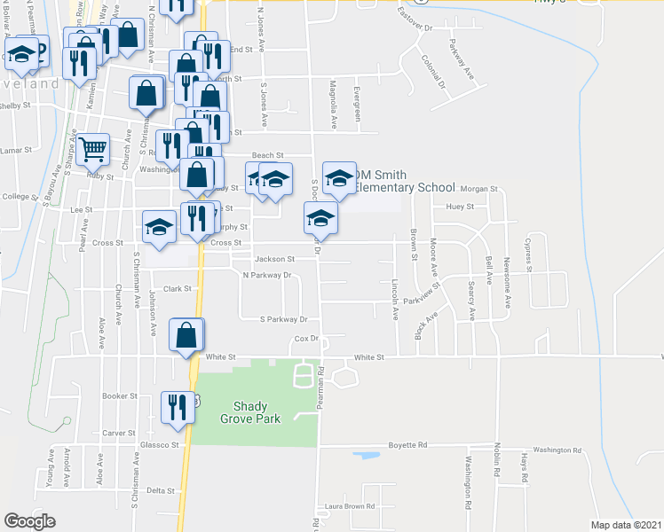 map of restaurants, bars, coffee shops, grocery stores, and more near 904 Kennedy Cove in Cleveland
