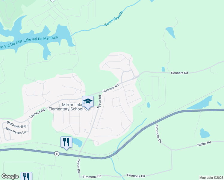 map of restaurants, bars, coffee shops, grocery stores, and more near 1020 Rolling Meadows Road in Villa Rica