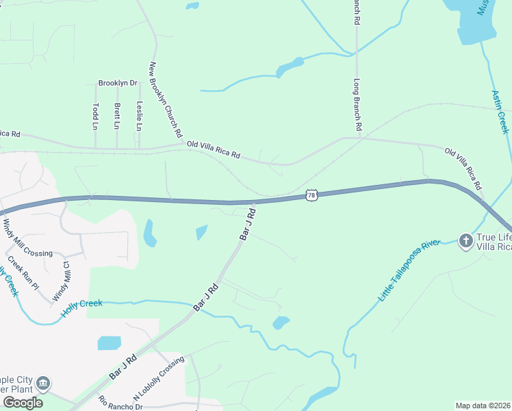 map of restaurants, bars, coffee shops, grocery stores, and more near 130 Bar J Road in Temple