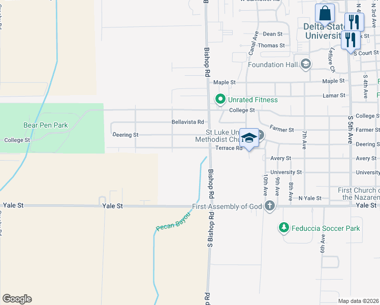 map of restaurants, bars, coffee shops, grocery stores, and more near 1505-1515 Terrace Road in Cleveland