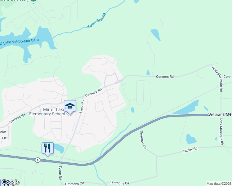 map of restaurants, bars, coffee shops, grocery stores, and more near 4008 Shaded Oasis Lane in Villa Rica