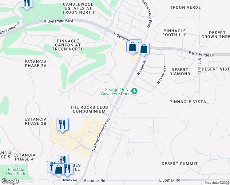 map of restaurants, bars, coffee shops, grocery stores, and more near 10887 East Hedgehog Place in Scottsdale