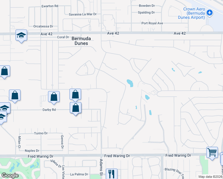 map of restaurants, bars, coffee shops, grocery stores, and more near 79090 Barwick Place in Bermuda Dunes