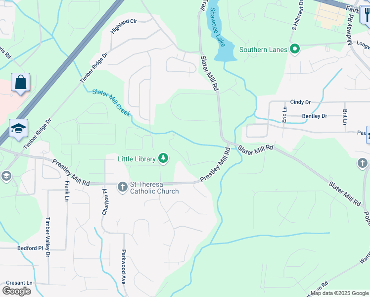 map of restaurants, bars, coffee shops, grocery stores, and more near 5326 Presley Place in Douglasville