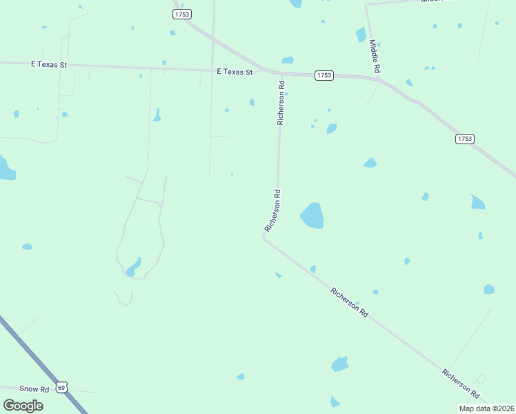 map of restaurants, bars, coffee shops, grocery stores, and more near 578 Richerson Road in Denison