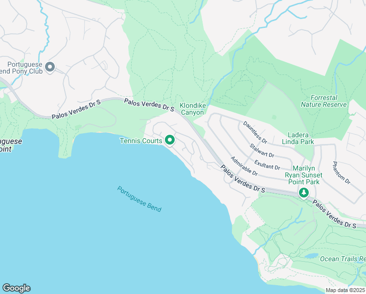 map of restaurants, bars, coffee shops, grocery stores, and more near 122 Spindrift Lane in Rancho Palos Verdes