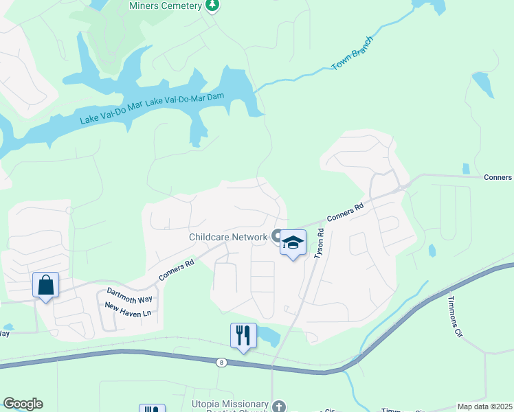map of restaurants, bars, coffee shops, grocery stores, and more near 208 Eagles Flight in Villa Rica