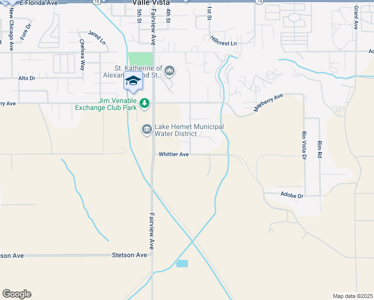 map of restaurants, bars, coffee shops, grocery stores, and more near 26487 Thacker Drive in Hemet