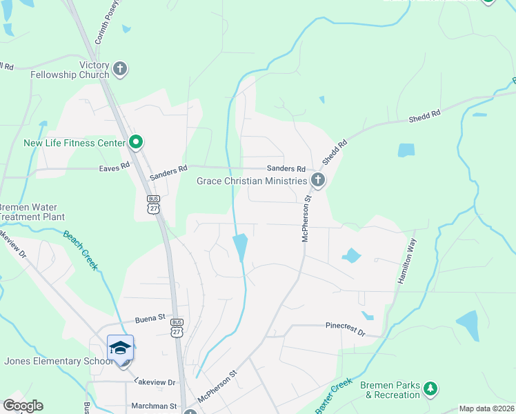 map of restaurants, bars, coffee shops, grocery stores, and more near 213 Charleston Avenue in Bremen