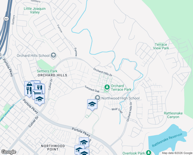 map of restaurants, bars, coffee shops, grocery stores, and more near 217 Rodeo in Irvine