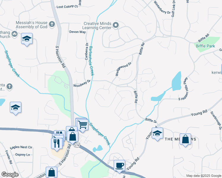 map of restaurants, bars, coffee shops, grocery stores, and more near 4891 Glenbrooke Close in Stone Mountain