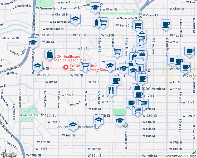 map of restaurants, bars, coffee shops, grocery stores, and more near 637 South Bandini Street in Los Angeles
