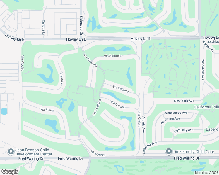 map of restaurants, bars, coffee shops, grocery stores, and more near 76181 Via Volterra in Indian Wells