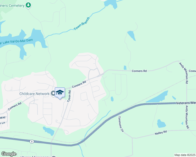 map of restaurants, bars, coffee shops, grocery stores, and more near 2016 Rolling Meadows Road in Villa Rica