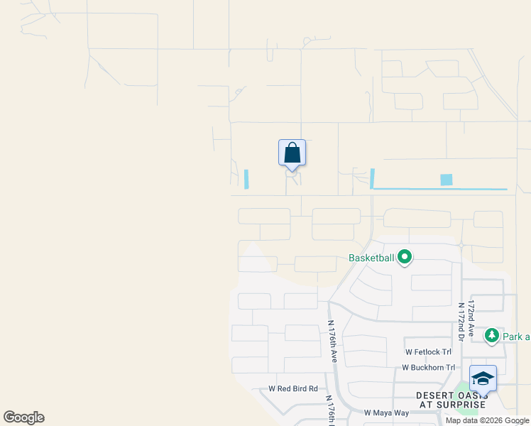 map of restaurants, bars, coffee shops, grocery stores, and more near 17714 West Patton Road in Surprise