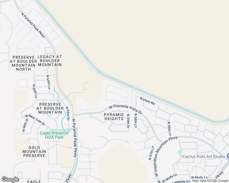 map of restaurants, bars, coffee shops, grocery stores, and more near 6008 West Blue Sky Drive in Phoenix