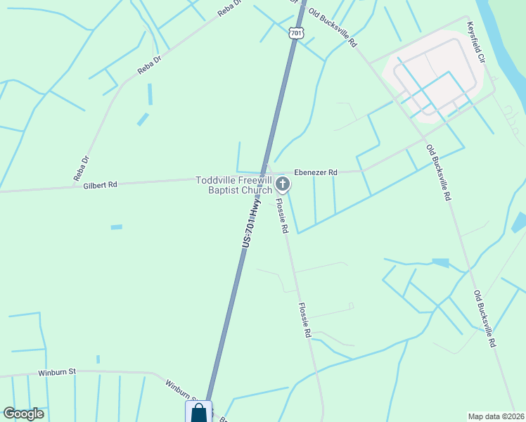 map of restaurants, bars, coffee shops, grocery stores, and more near 6080 U.S. 701 in Conway