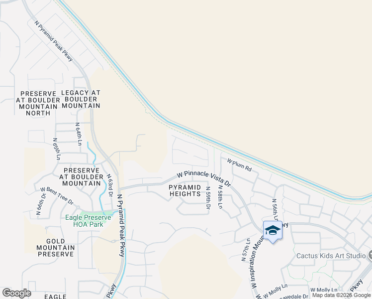 map of restaurants, bars, coffee shops, grocery stores, and more near 6016 West Blue Sky Drive in Phoenix