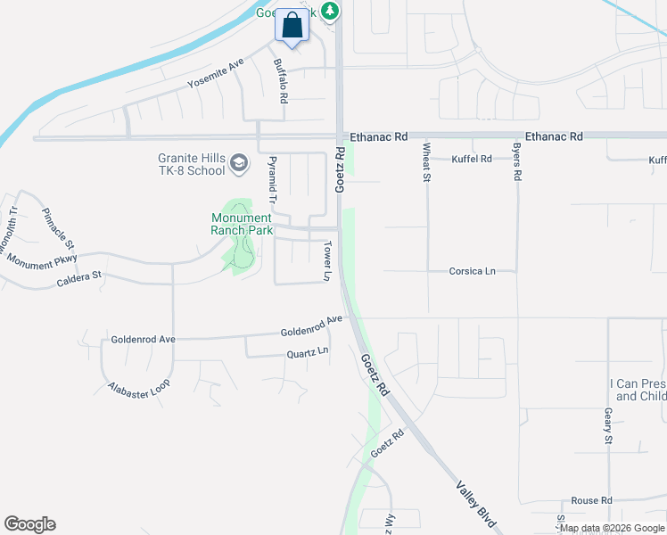 map of restaurants, bars, coffee shops, grocery stores, and more near 2 North Perris Boulevard in Perris
