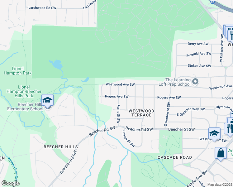 map of restaurants, bars, coffee shops, grocery stores, and more near 637 Ferris Street Southwest in Atlanta