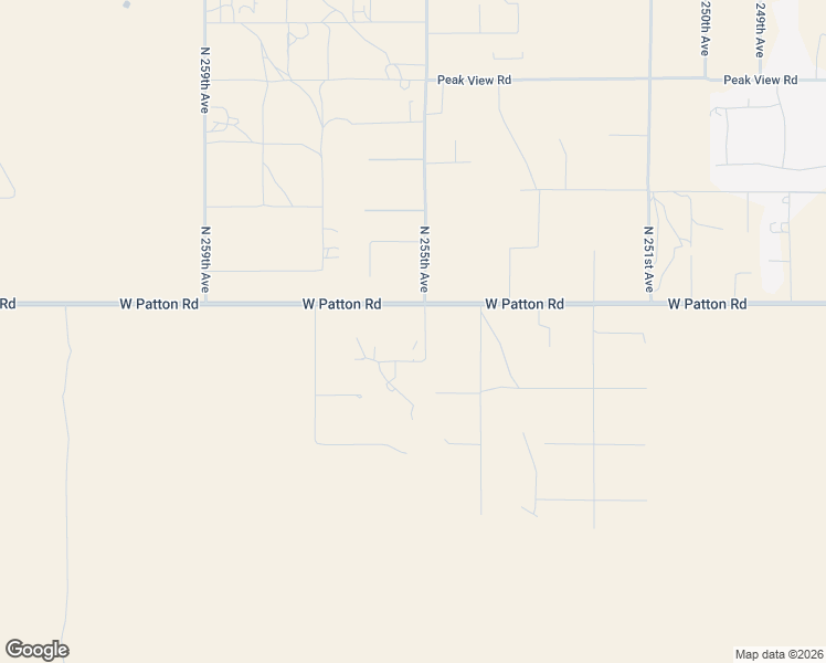 map of restaurants, bars, coffee shops, grocery stores, and more near 28105 North 255th Avenue in Wittmann
